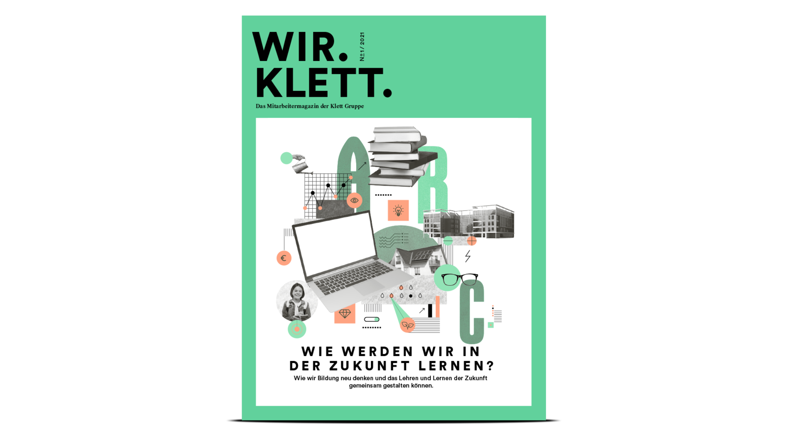WIR.KLETT. Magazin Cover mit modernem Editorial-Design – Lernen in der Zukunft